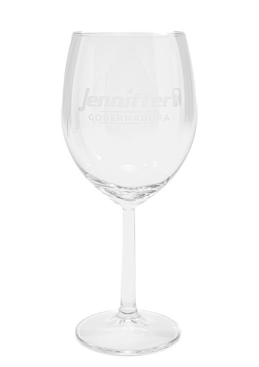 JENNIFFER GOBERNADORA ENGRAVED WINE GLASS