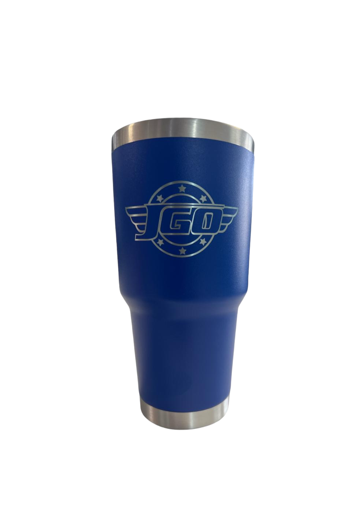 VASO INSULADO CON EL LOGO JGO DE LA TIENDA OFICIAL DE JENNIFFER GONZÁLEZ COLÓN JGOSHOP.COM