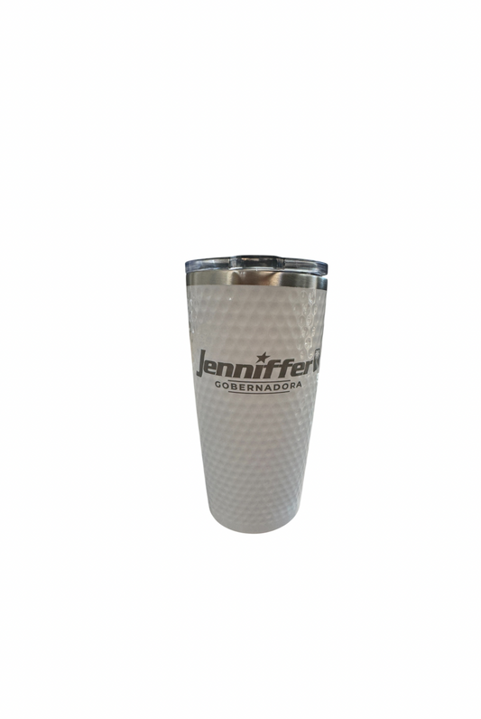 20 OZ WHITE JENNIFFER GOBERNADORA INSULATED TUMBLER