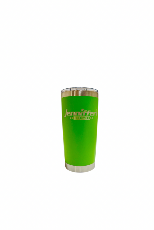 20 OZ NEON GREEN JENNIFFER GOBERNADORA INSULATED TUMBLER