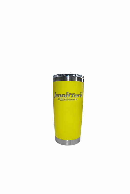 20 OZ YELLOW JENNIFFER GOBERNADORA INSULATED TUMBLER