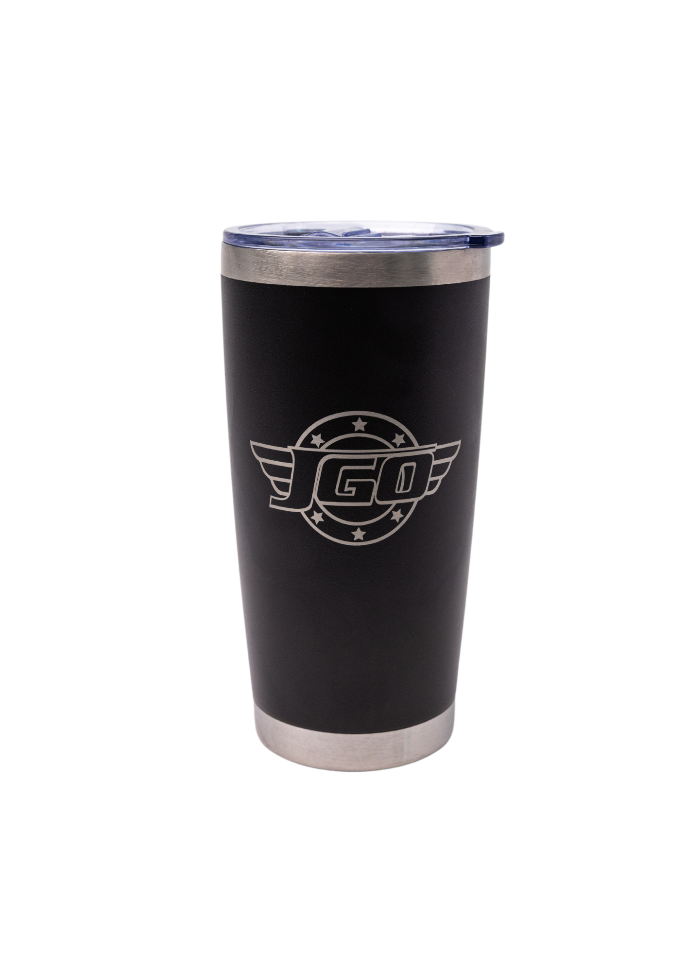 VASO INSULADO CON EL LOGO JGO DE LA TIENDA OFICIAL DE JENNIFFER GONZÁLEZ COLÓN JGOSHOP.COM