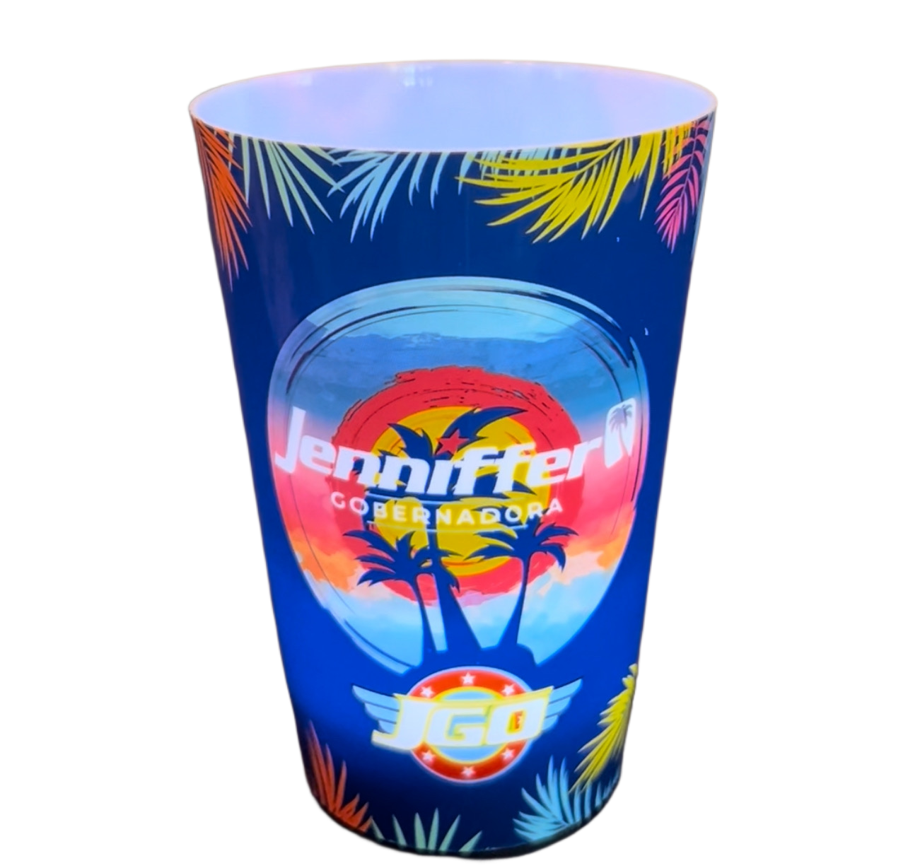 2 JGO SUNSET LED LIGHT UP 16 OZ  CUPS