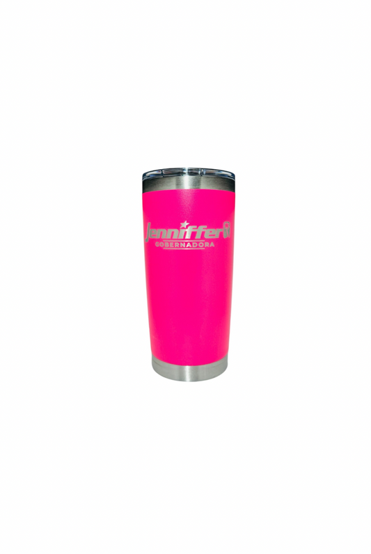 20 OZ HOT PINK JENNIFFER GOBERNADORA INSULATED TUMBLER