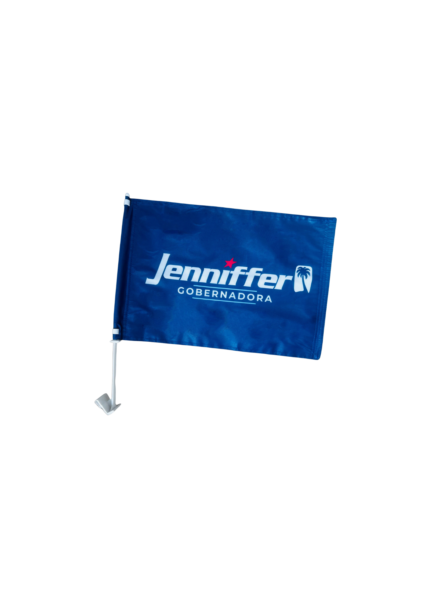 JENNIFFER GOBERNADORA BLUE CAR FLAG
