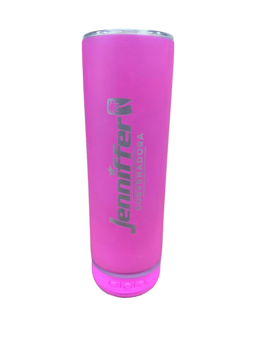 20 OZ HOT PINK JENNIFFER TUMBLER WITH SPEAKER