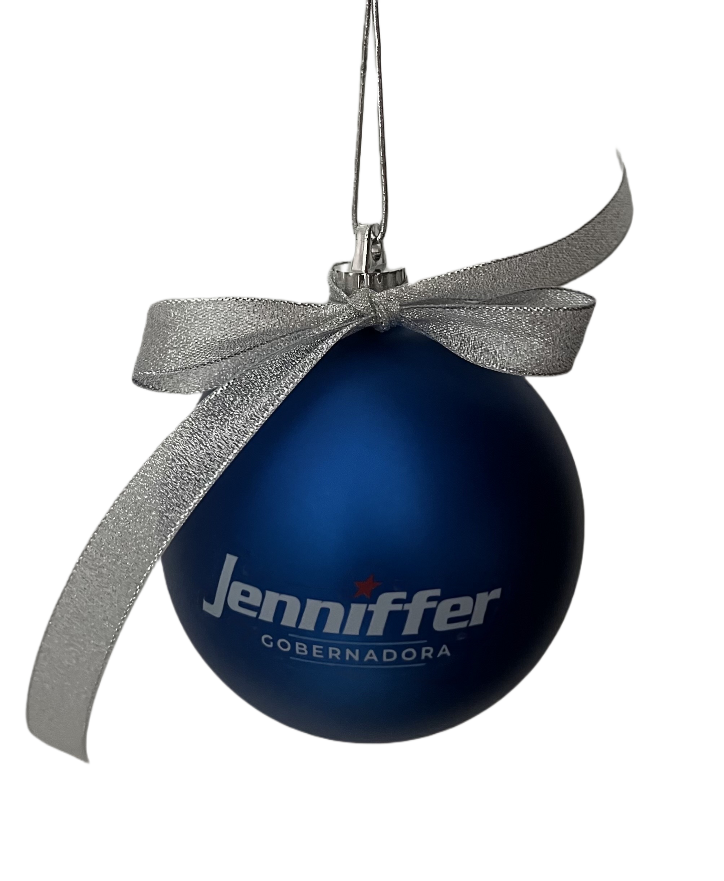 ADORNO DE NAVIDAD AZUL MATE JENNIFFER GOBERNADORA